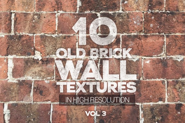 1 Old Brick Wall Textures Vol 3 x10 (2340)